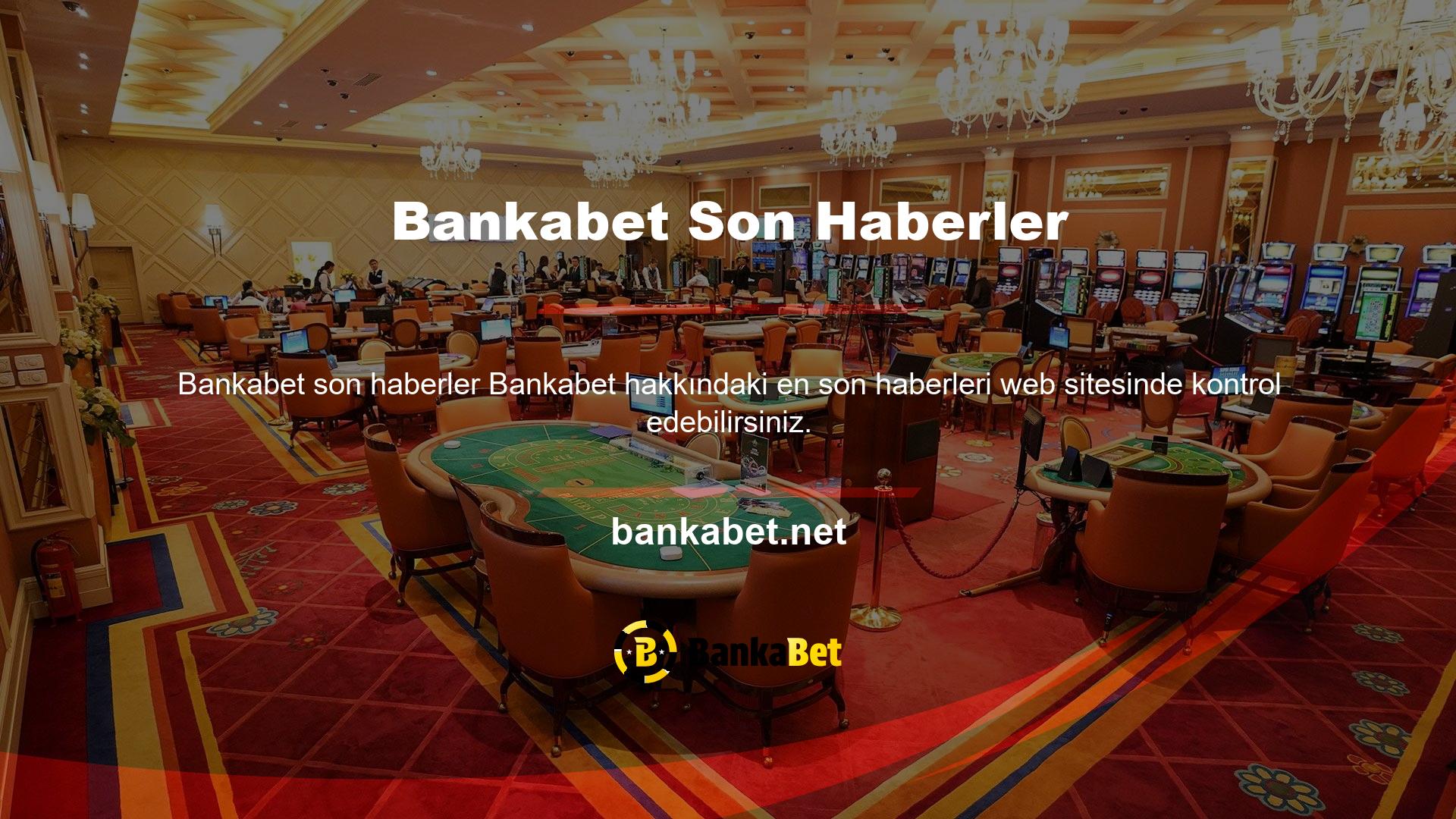 Bankabet birçok casino oyunu ve iyi bir hizmet sunan popüler ve başarılı bir bahis sitesidir